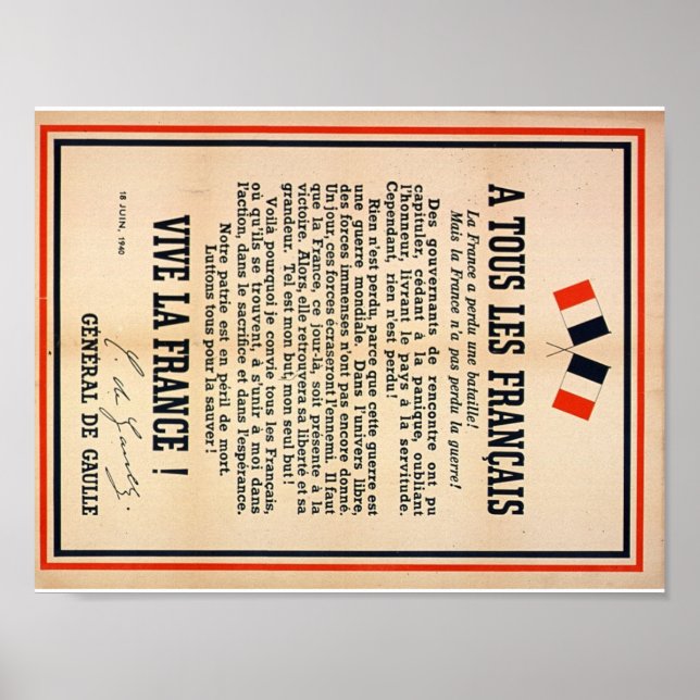 Affiches "A Tous les Français" (Devant)