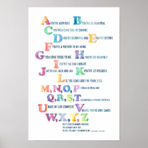 Affiches A, you're adorable Nursery Alphabet Poster-Delight