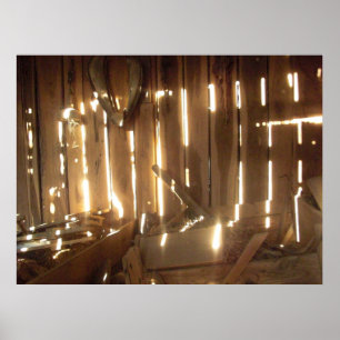 Affiches Abandoned Missouri Barn in the Sunset