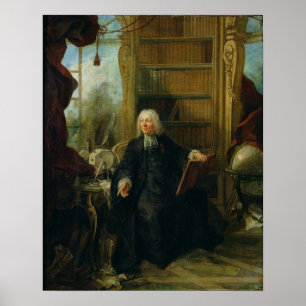 Affiches Abbé Nollet dans son étude, dans le château