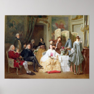 Affiches Abbe Prevost reading 'Manon Lescaut', 1856