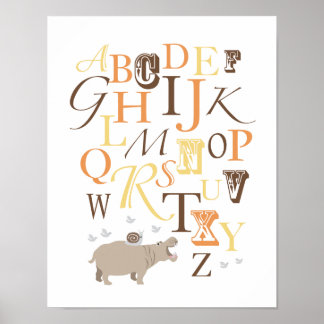 Affiches ABC Alphabet Nursery Print