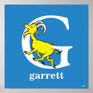 Affiches ABC du Dr Seuss : Lettre G - Blanc   Ajouter Votre