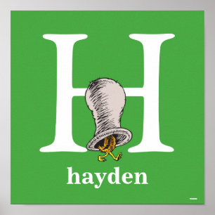 Affiches ABC du Dr Seuss : Lettre H - Blanc   Ajouter Votre