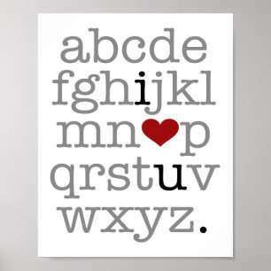 Affiches ABC i♥u.