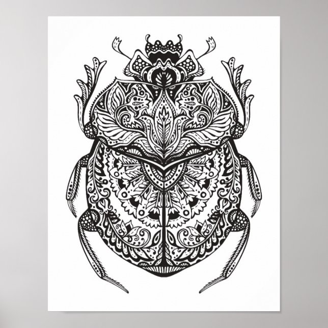 Affiches Abeille africaine Zendoodle 2 (Devant)