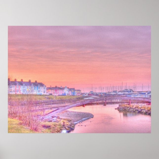 Affiches Aberaeron Harbour "Peinture" (Devant)