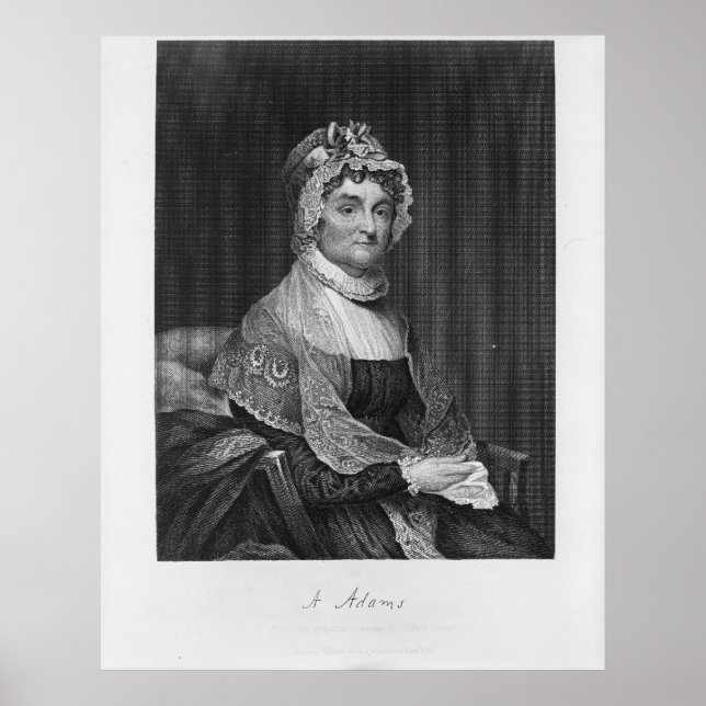 Affiches ABIGAIL ADAMS d'une peinture originale de G. Stuar (Devant)