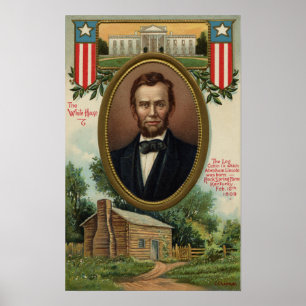 Affiches Abraham Lincoln & Cabine de journaux dans le Kentu