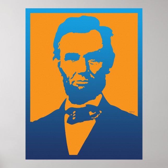 Affiches Abraham Lincoln Pop Art (Devant)