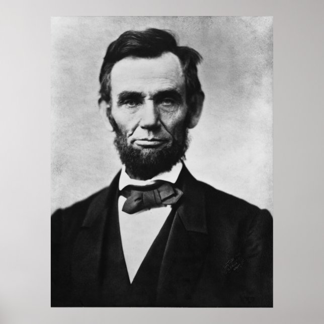 Affiches Abraham Lincoln Portrait par Alexander Gardner (Devant)