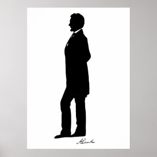 Affiches Abraham Lincoln Silhouette