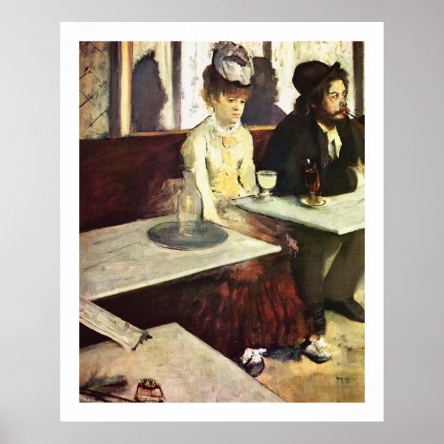 Affiches Absinthe Drinker par Edgar Degas (Devant)