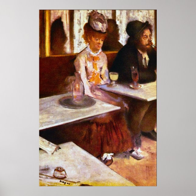 Affiches Absinthe Drinkers par Edgar Degas (Devant)