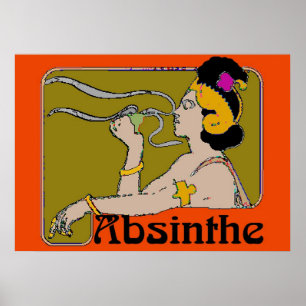 Affiches Absinthe Woman