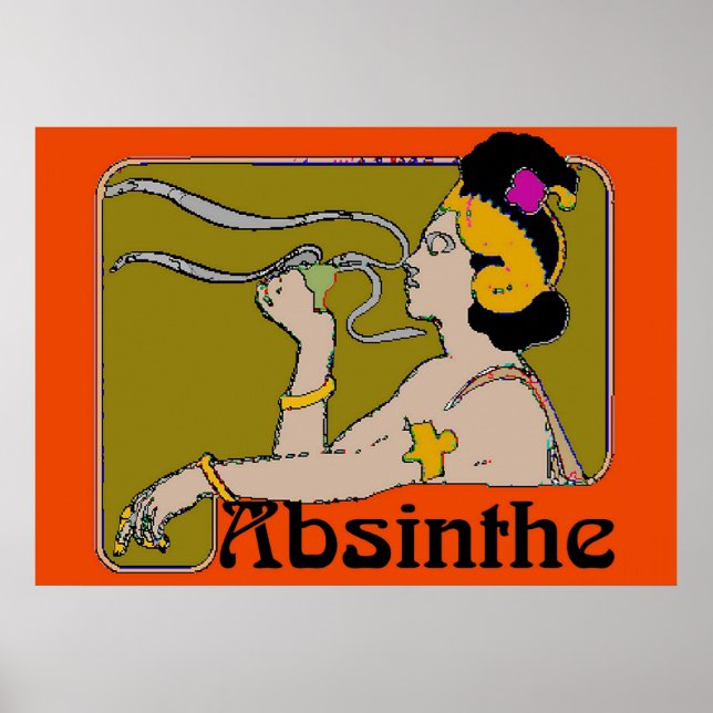 Affiches Absinthe Woman (Devant)