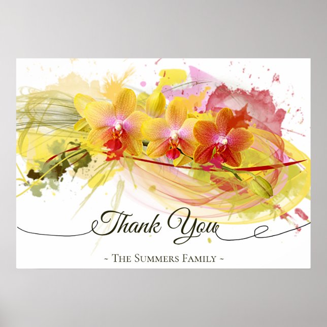 Affiches Abstract Orchids (Devant)