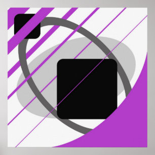 Affiches Abstrait gris violet blanc blanc blanc blanc noir