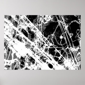Affiches Abstrait noir et blanc