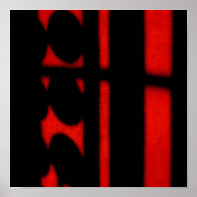 Affiches Abstrait noir et rouge (Devant)