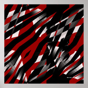 Affiches Abstrait Red Zebra
