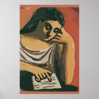 Affiches Abstraite fille sur tablette 2