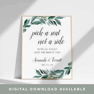 Affiches Abundant Foliage Wedding Ceremony Seating