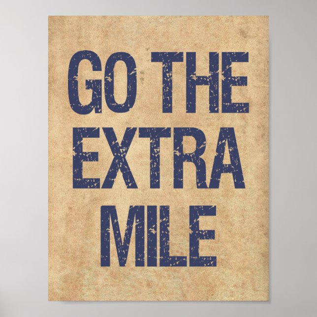 Affiches Accéder à la citation motivationnelle Extra Mile (Devant)