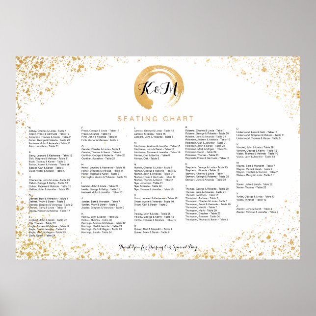 Affiches Accessoires De Réception En Spray De Feuille D'Or (Devant)