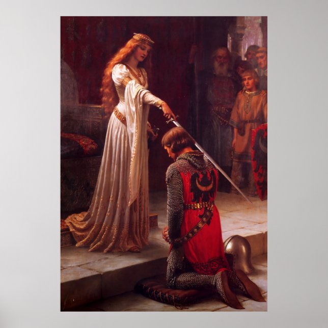 Affiches Accolade par Edmund Blair Leighton (Devant)