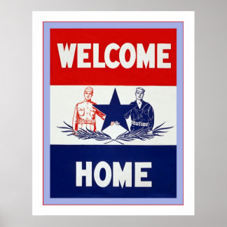 Affiches Accueil Bienvenue ~ Vintage Guerre mondiale 1