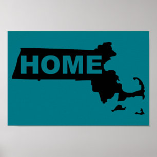 Affiches Accueil Massachusetts Loin De L'Affiche D'État