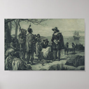 Affiches Achat d'île de Manhattan par Peter Minuit, 1626