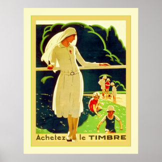 Affiches Achetez Le Timbre ~ Vintage Guerre Mondiale 1