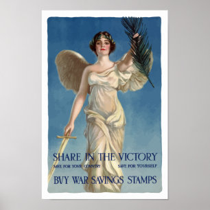 Affiches Achetez les timbres de l'épargne de guerre -- WWI