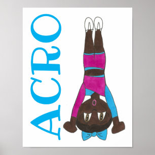 Affiches ACRO acrobatique Danse école Studio enseignant Art