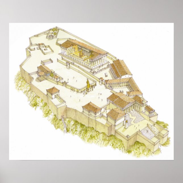 Affiches Acropole Athènes (Devant)