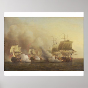 Affiches Action du cap de Bonne-Espérance, le 9 mars 1757