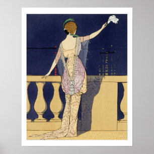 Affiches Adieu la nuit, conception pour une robe de soirée