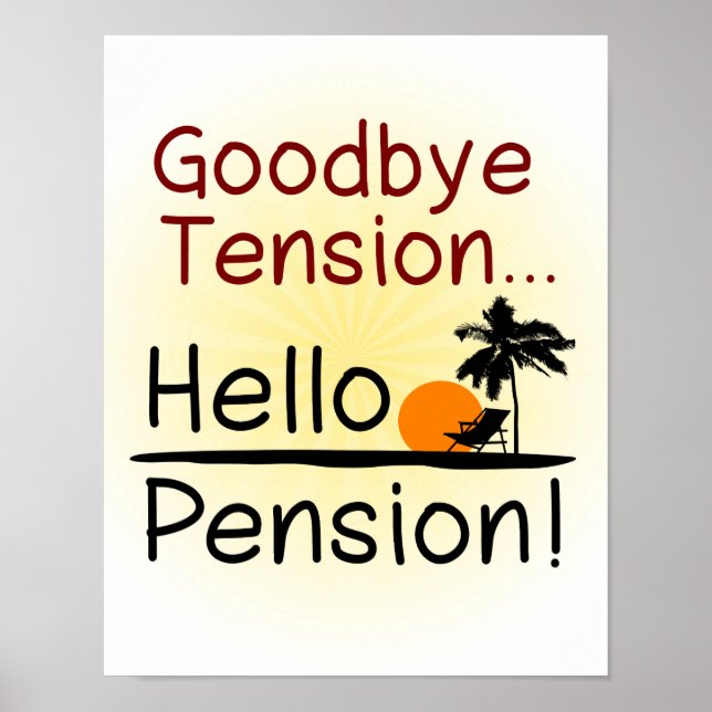 Affiches Adieu Tension, Bonjour Pension Drôle Retraite (Devant)