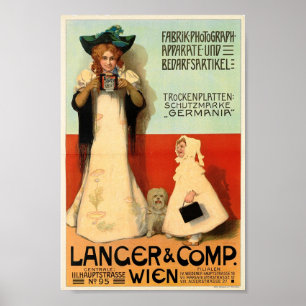 Affiches Adolf Karpellus, photographe, 1898 Vintage