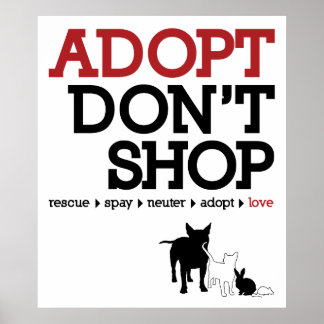 Affiches Adopter Ne pas Acheter