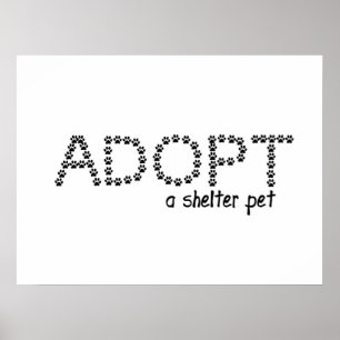 Affiches Adoptez les pattes d'un animal familier d'abri