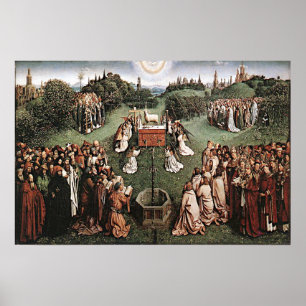 Affiches Adoration de l'agneau Jan van Eyck 1429