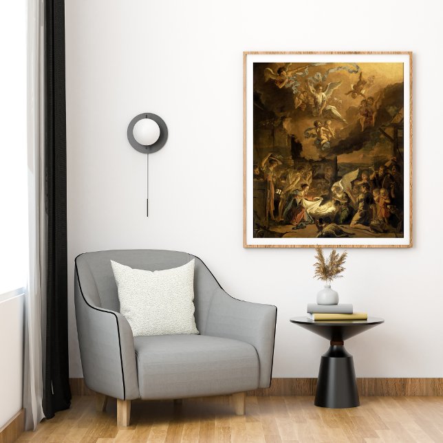 Affiches Adoration des bergers beaux-arts Noël (Créateur téléchargé)