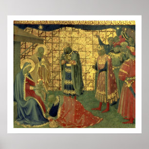 Affiches Adoration des Mages, détail d'un panneau de prédel