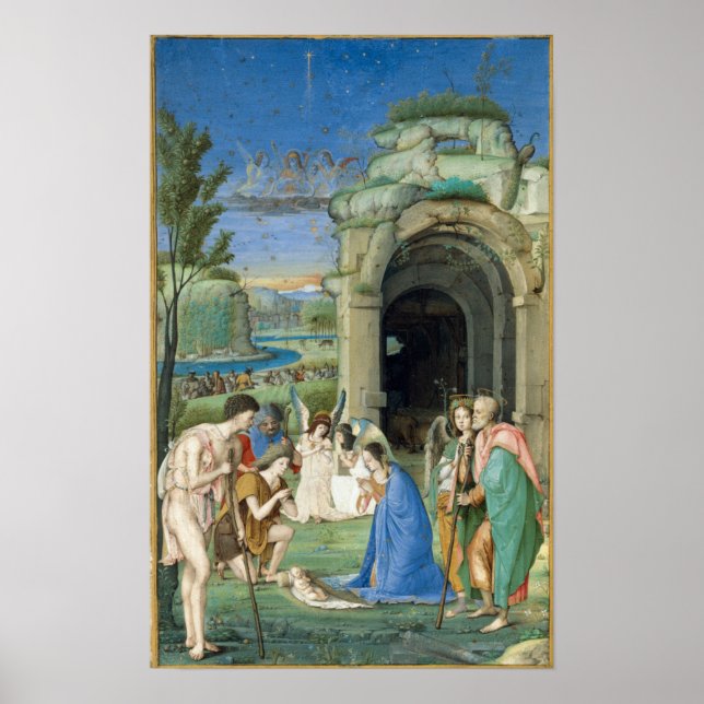 Affiches Adoration of the Shepherds, environ 1500 (Devant)