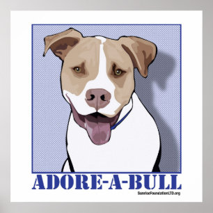 Affiches Adore-a-bull Desmond le Pit Bull