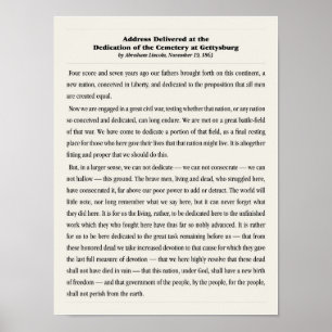 Affiches Adresse Gettysburg.