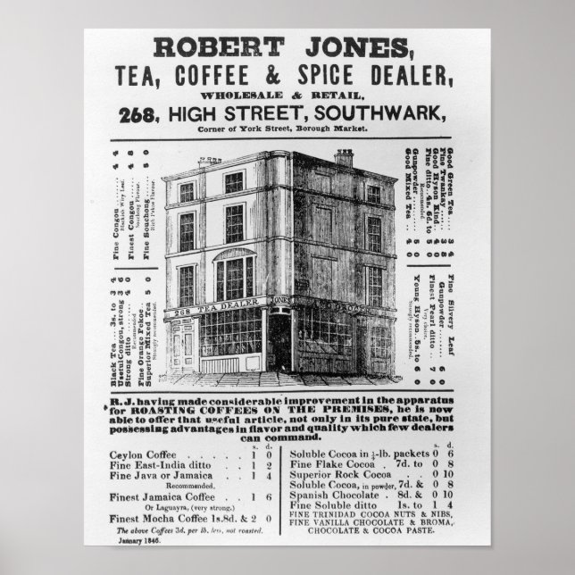 Affiches Advertisement for Robert Jones, Tea (Devant)